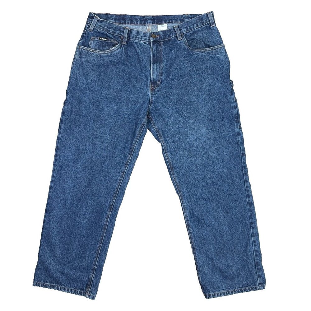 Berne Carpenter Jeans Mens 38x30 Blue Heritage Relaxed Fit Work Utility Denim